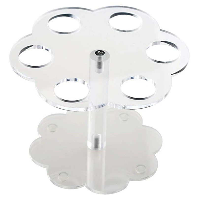 

6/16 Holes Acrylic Transparent Ice Cream Stand Cake Cone Stand Holder Wedding Buffet Food Display Stand Baking Kitchen Tools