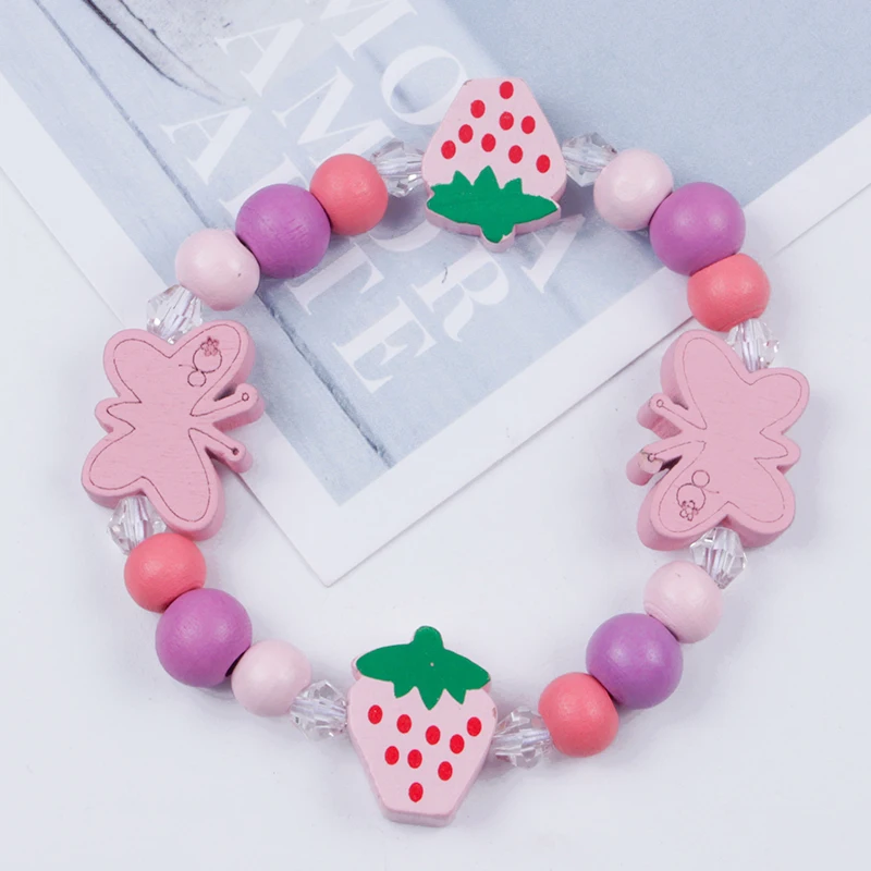 

Cute Cartoon Wooden Flower Animal Child Handmade Beaded Toys For Baby Sweater Necklace Bracelet Accessories Wholesale