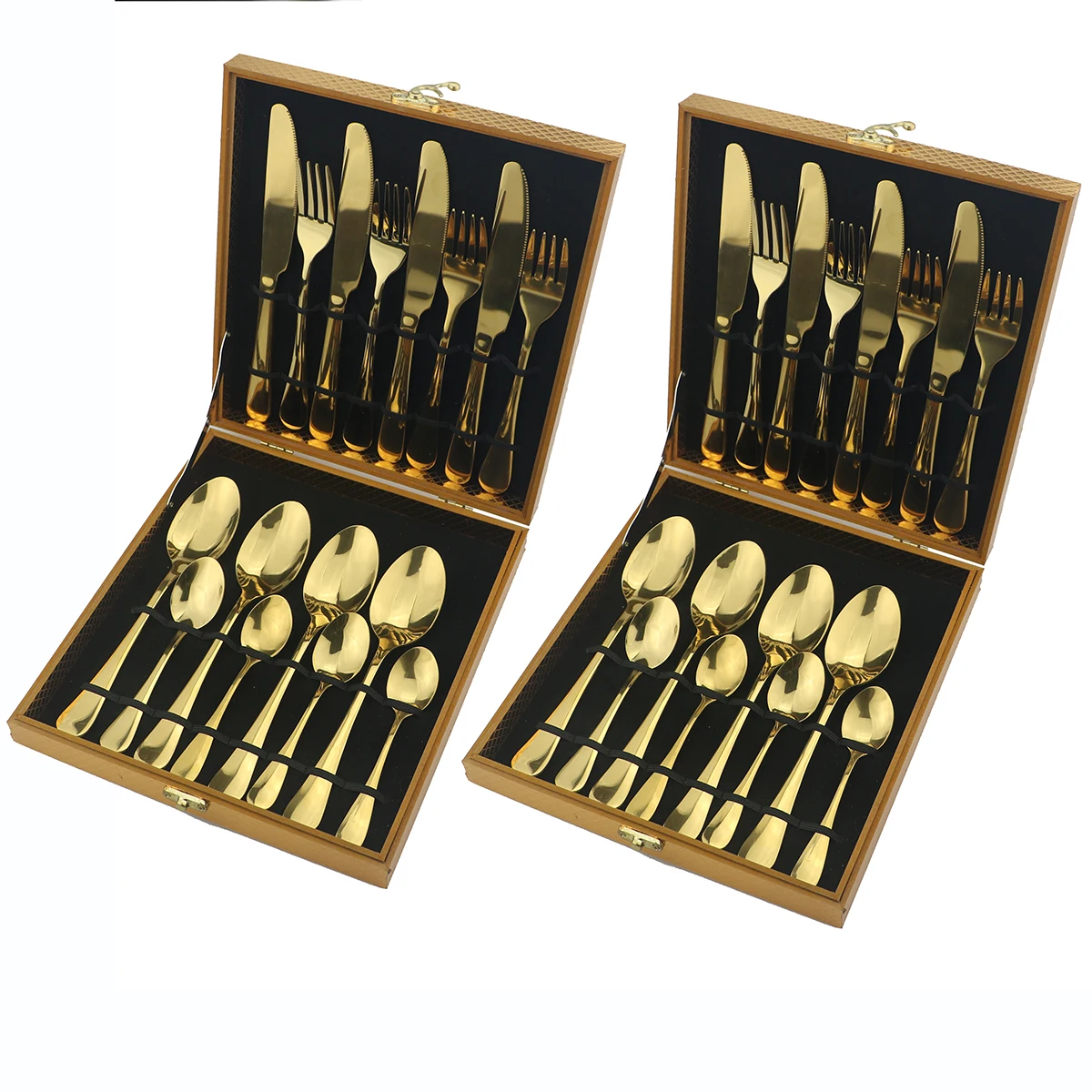 

24pcs Cutlery Stainless Steel Kitchen Dinnerware Set 304 Knife Cutlery Western Classical Silver Cutlery Teaspoon Spoon Set