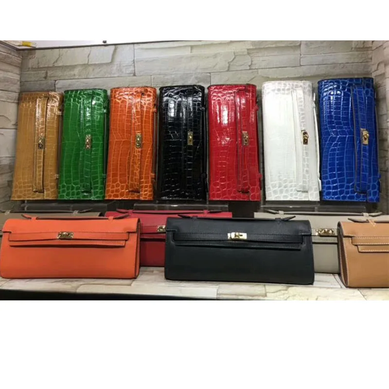 

Lady Handbags Crocodile 2021 Women Bag Genuine Leather Designer Luxury Palm Pattern For Shoulder Crossbody Bags Famous Brands