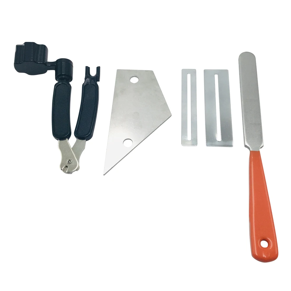 

Guitar Repair Maintenance Tools Kit Including Guitar Fret File + Leveling Ruler + Polishing Plate + 3-in-1 String Winder
