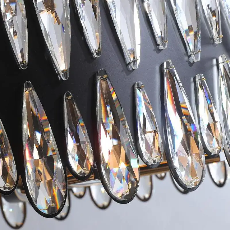 Круглая Роскошная Потолочная люстра светодиодная лампа современная хрустальная