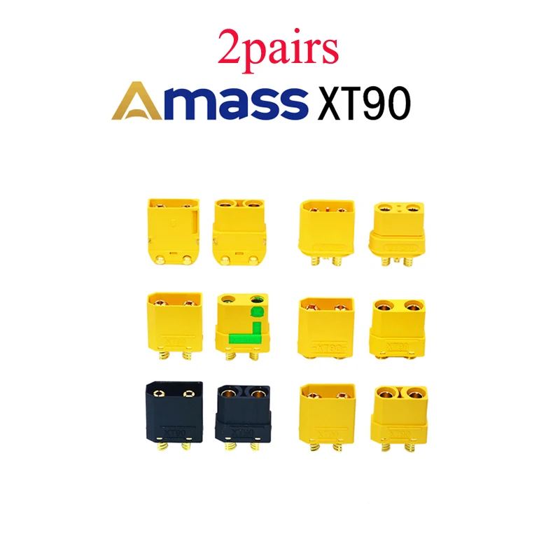 2 пары низкое сопротивление штепсельная вилка Amass XT90 позолоченные разъемы для