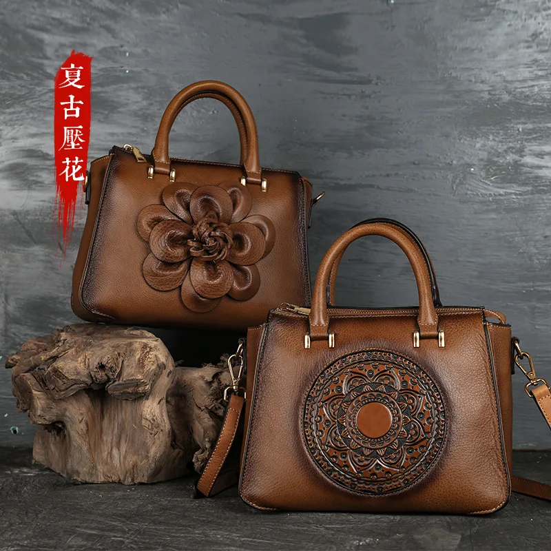 Новинка 2020 оригинальная тотемная кожаная женская сумка через плечо в стиле ретро