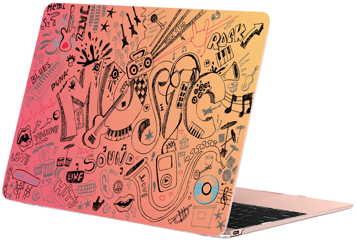 Sykiila для Macbook Air 13 Чехол с музыкальным принтом Air 11 Pro 12 13 15 retina чехол Toucb bar A1706 A1707 A1708 ноутбук Diy оболочка