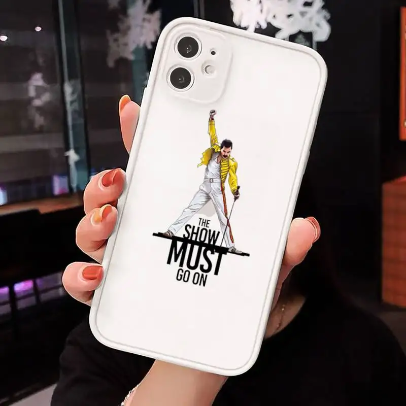 

Freddie Mercury Queen band Phone Cases matte transparent For iphone 7 8 11 12 plus mini x xs xr pro max cover