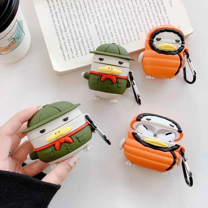 

for Airpods Pro Case for AirPods 1/2 3D Cartoon Scout Duck Case for Airpods Pro Silicone Headphone Cover Airpod Accessories