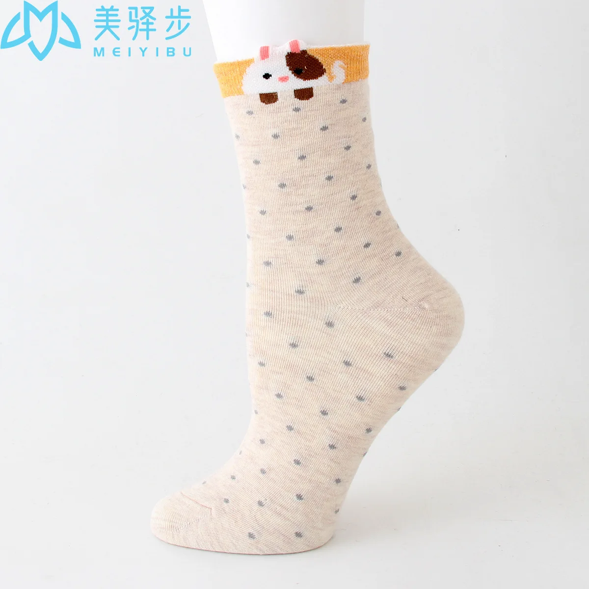 12 pairs per set New stereo ears cartoon cat socks women's sweat-absorbent socks wholesale women's socks manufacturers