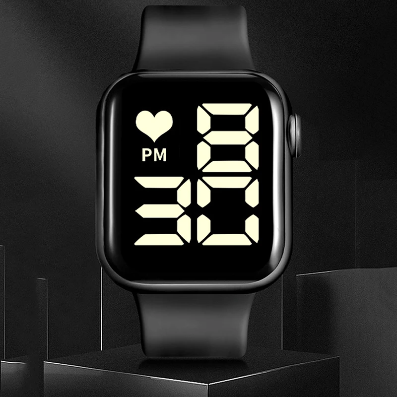 

Touch LED Electronic Digital Watches Children Student Square Swimming Waterproof Wristband Watch for Women Touch Bracelet Watch