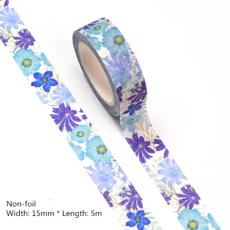 

Новинка 10 шт./лот 15 мм * 5 м декоративная Васи-лента с синими цветами Маскировочная лента для скрапбукинга канцелярские принадлежности для оф...