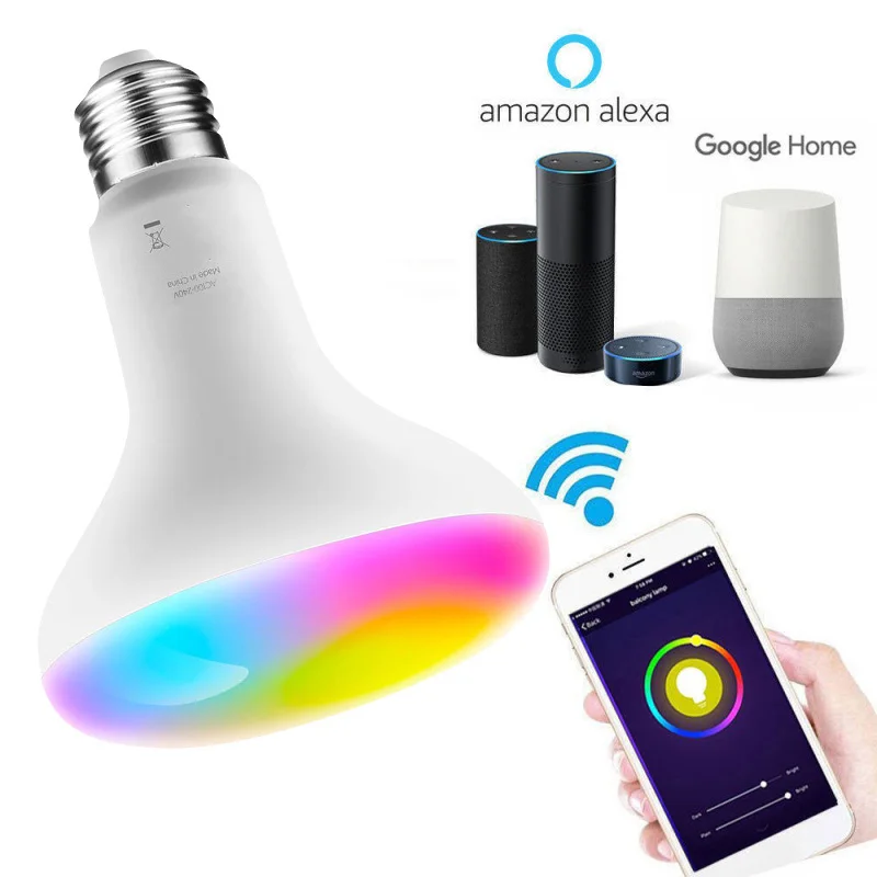 WiFi BR30 LED Flood Light Bulb Tunable White & Color Changing Smart E27 | Лампы и освещение