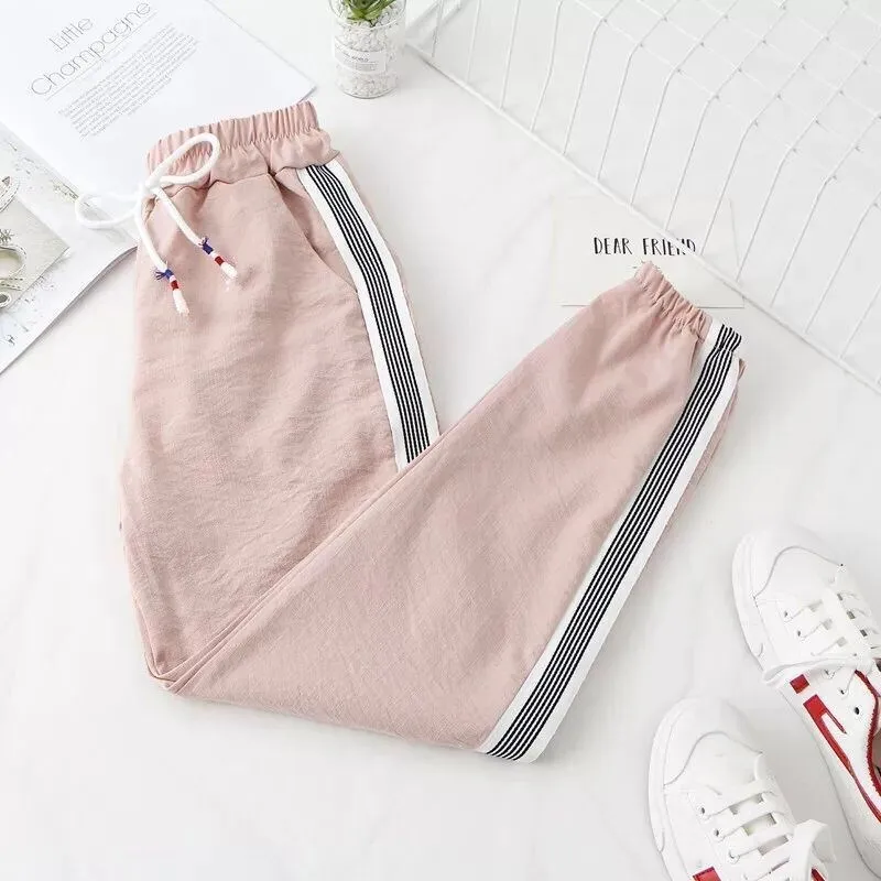 Спортивные Штаны свободного кроя сезон весна-лето тонкий срез был универсальный