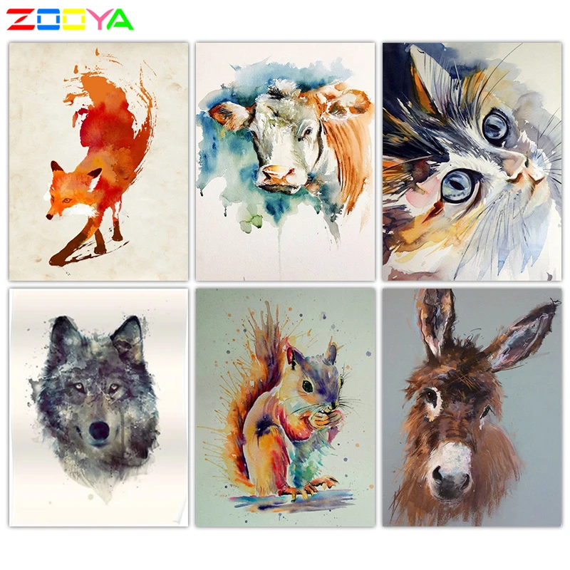 ZOOYA 5D алмазная картина Сова Лев DIY Алмазная вышивка животное кошка собака мозаика