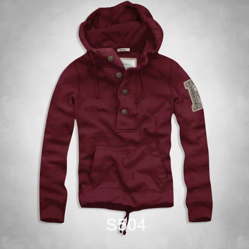 S504 Dark Red Amercoast, мужские толстовки, осенняя куртка, спортивный костюм, верхняя одежда, пальто с капюшоном, мужская толстовка с длинным рукавом, Повседневная тонкая спортивная одежда - Цвет: S504 Dark Red
