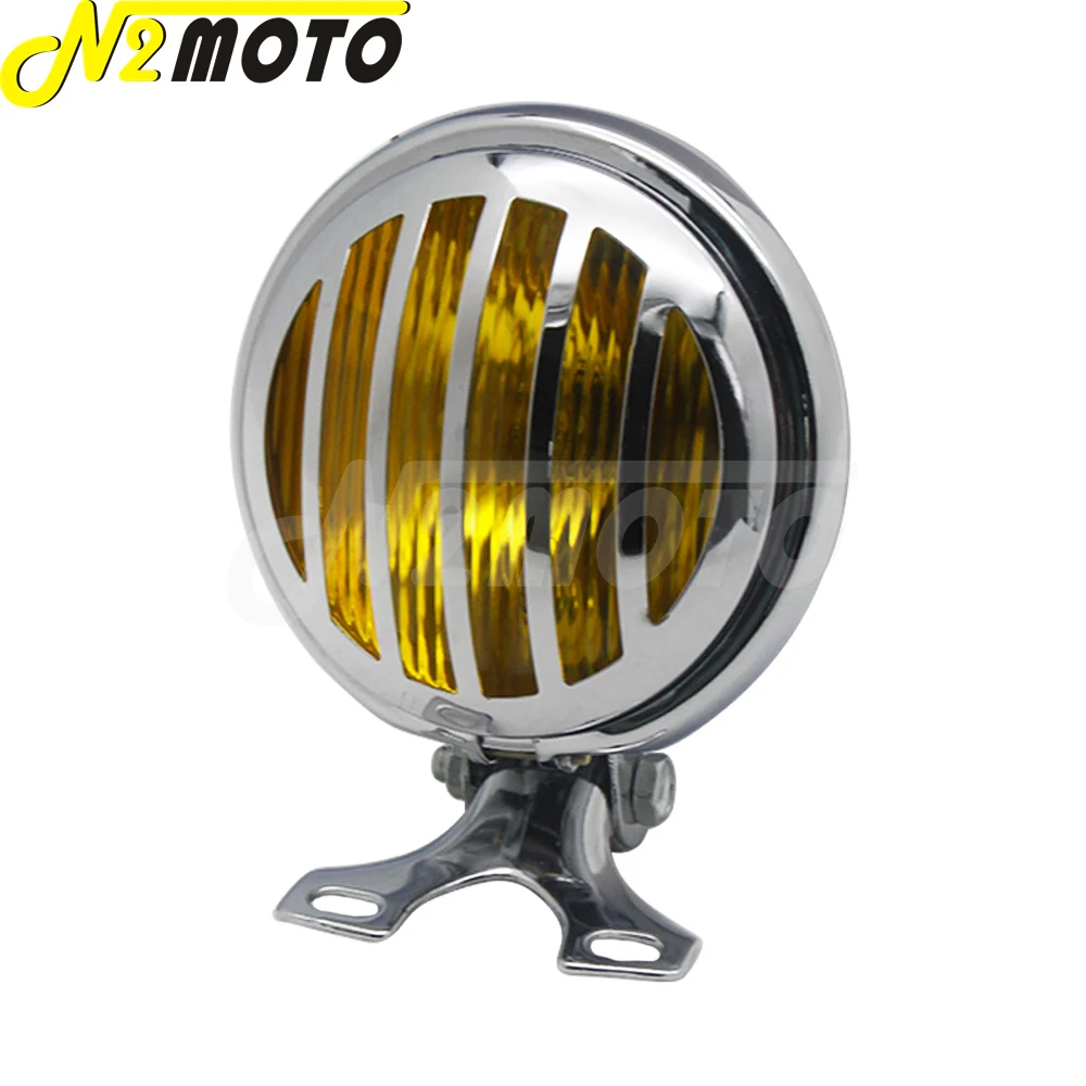 Хромированная винтажная мотоциклетная фара 5 дюймов с боковым креплением и