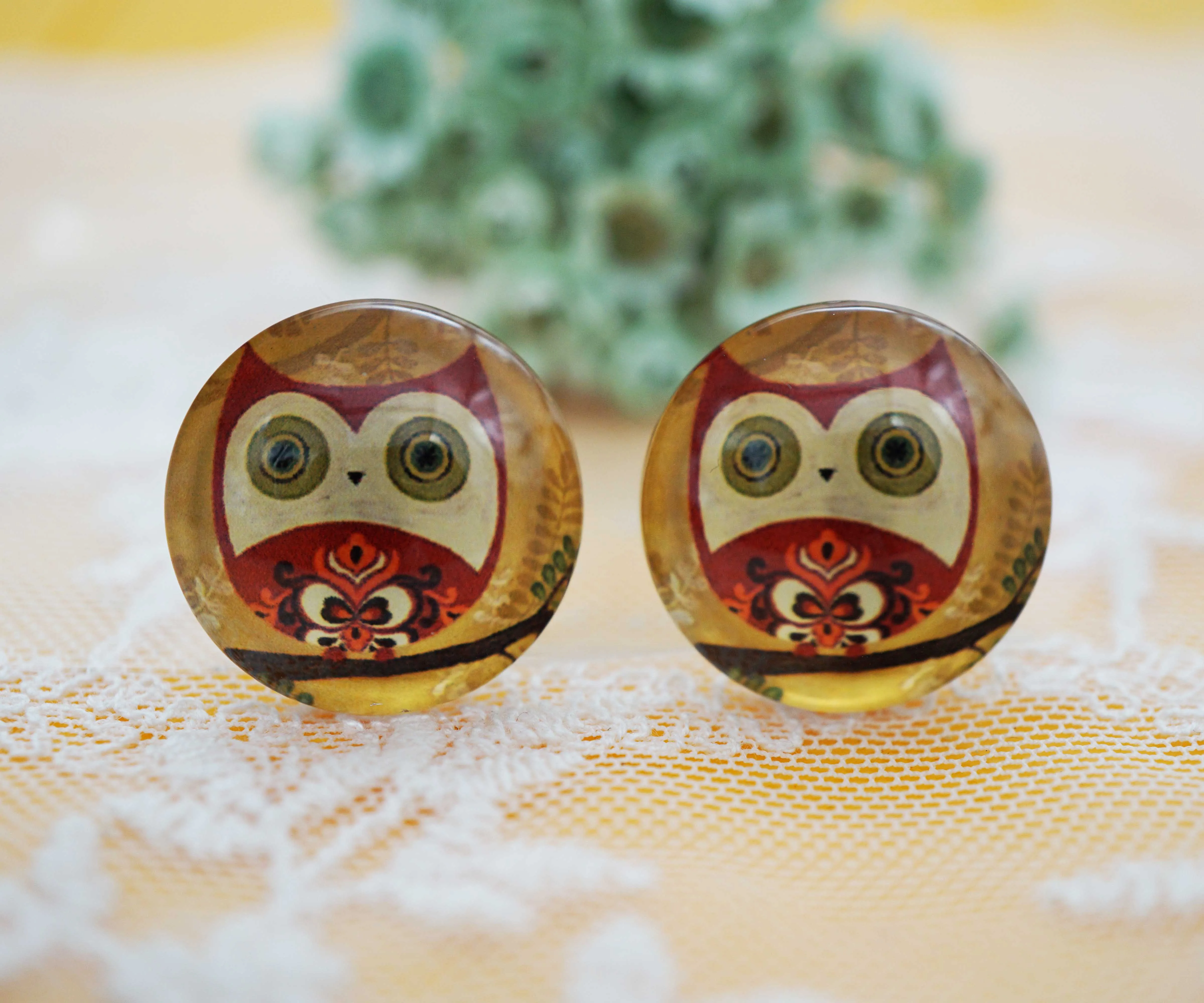 10 шт. 20 мм смешанный круглый стеклянный кабошон в виде совы для изготовления