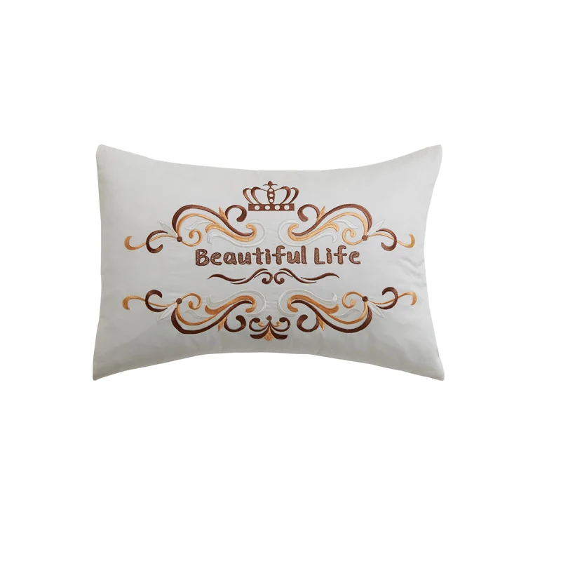 Preço Luxo Algodão Egípcio Chique Coroa Bordado Capa De Edredão Conjunto Azul Branco Retalhos Rainha Rei Tamanho Conjunto Cama Folha