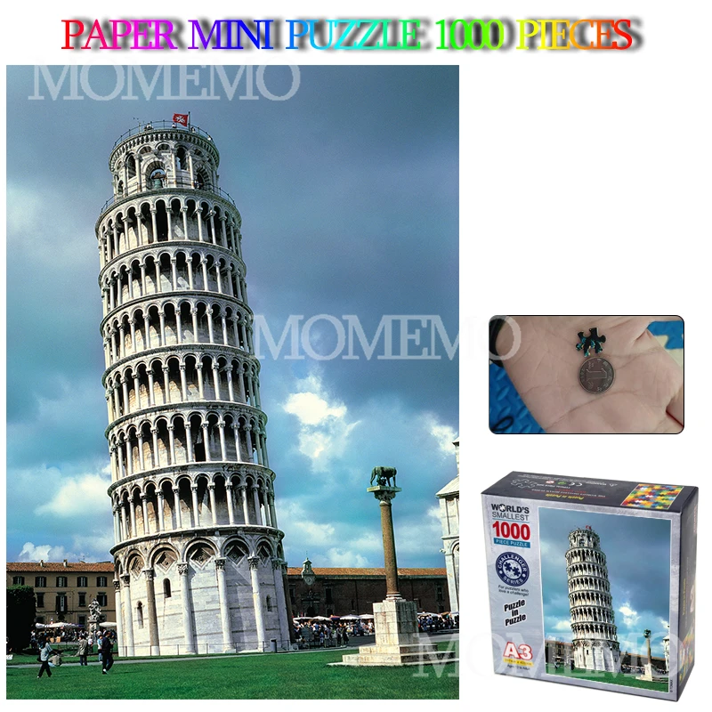 

The Leaning Tower of Pisa Mini 1000 Pieces Puzzle Paper Jigsaw Puzzle Adult Puzzles Architectural Landscape Puzzle 2942cm Toy