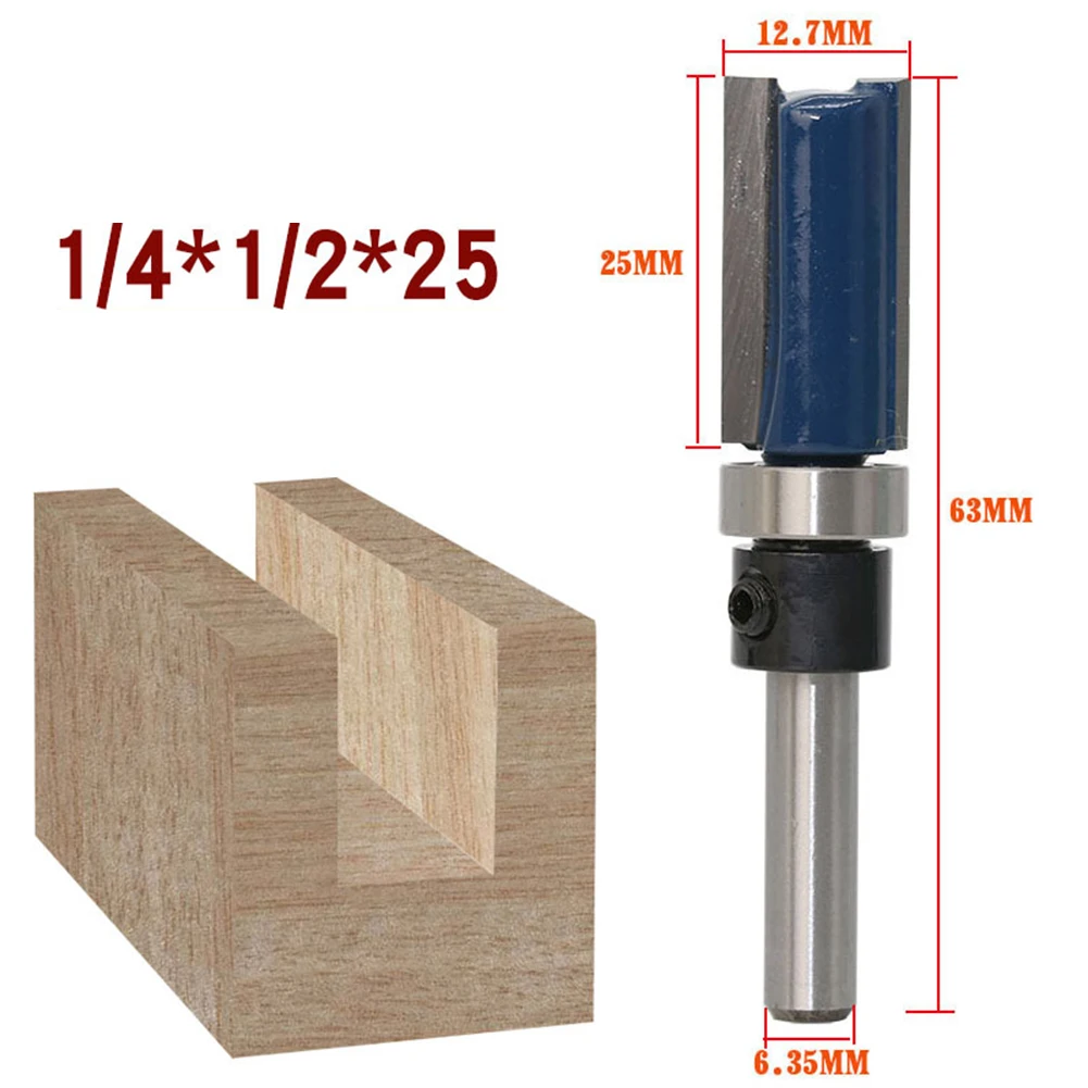

Hardwood Milling cutter Accessory Woodworking 1/4\\\"(6.35mm) Shank Top Bearing