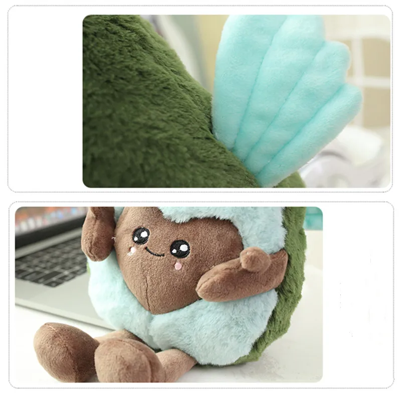 Плюшевая подушка с надписью Avocado Lovely family