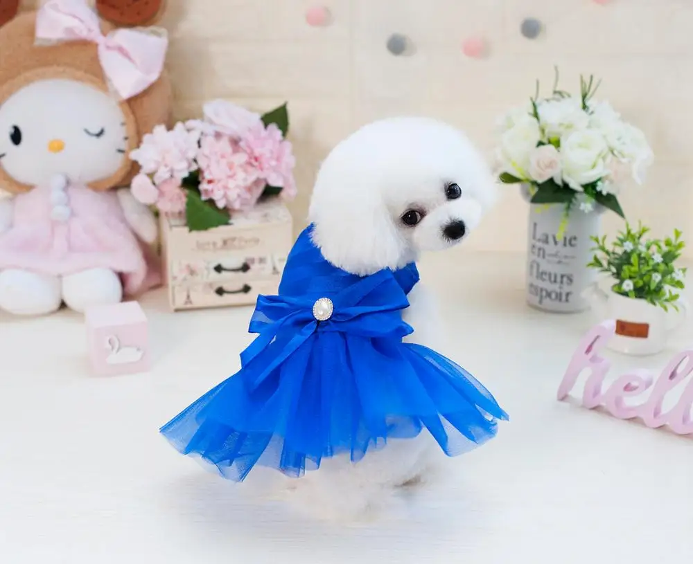 Платье для собак роскошное свадебное платье с собачками Свадебная юбка-пачка