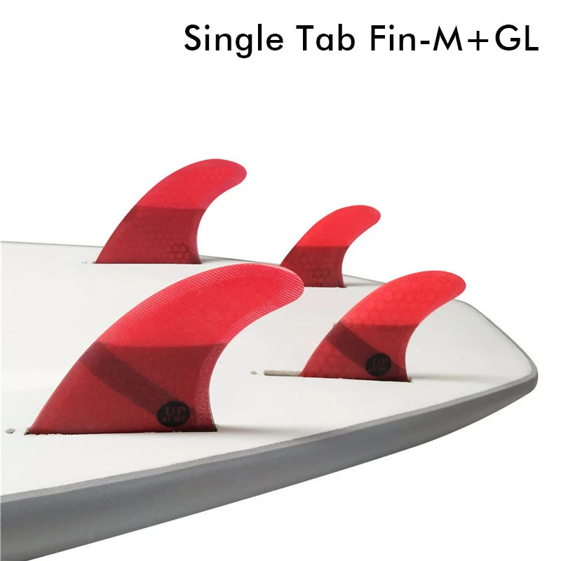 Single Tabs M+GL fins Quad-Fins Honeycomb Fiberglass surfboard fin 4 in per set Red color | Спорт и развлечения