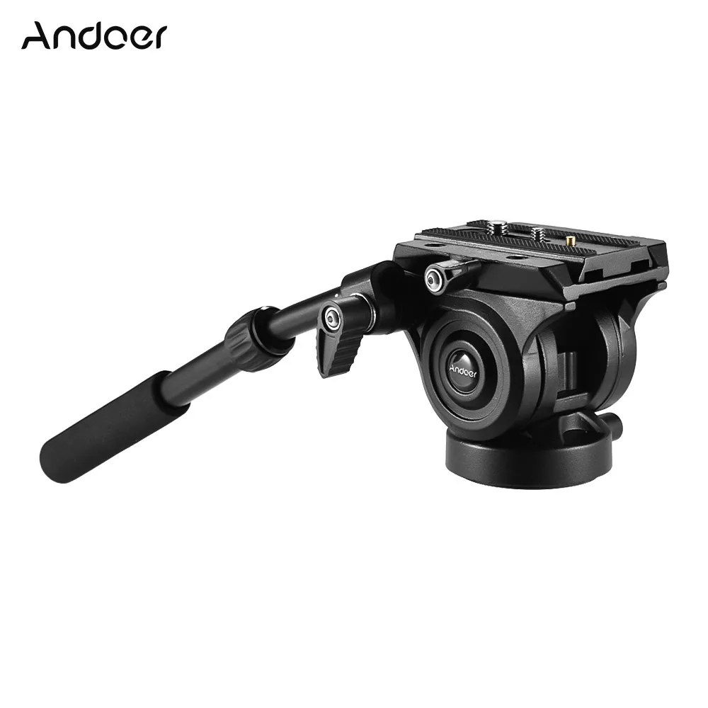 

Головка штатива Andoer VH05 для видеокамеры, алюминиевая панорамная/наклонная головка с быстроразъемной пластиной для Canon, Nikon, Sony