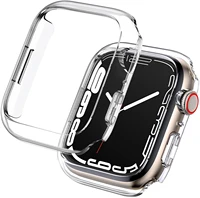 soft case cover for apple watch series 7 45mm41mm 44mm40mm42mm 38mm all around ultra thin clear frame iwatch 4 3 5 se 6 7