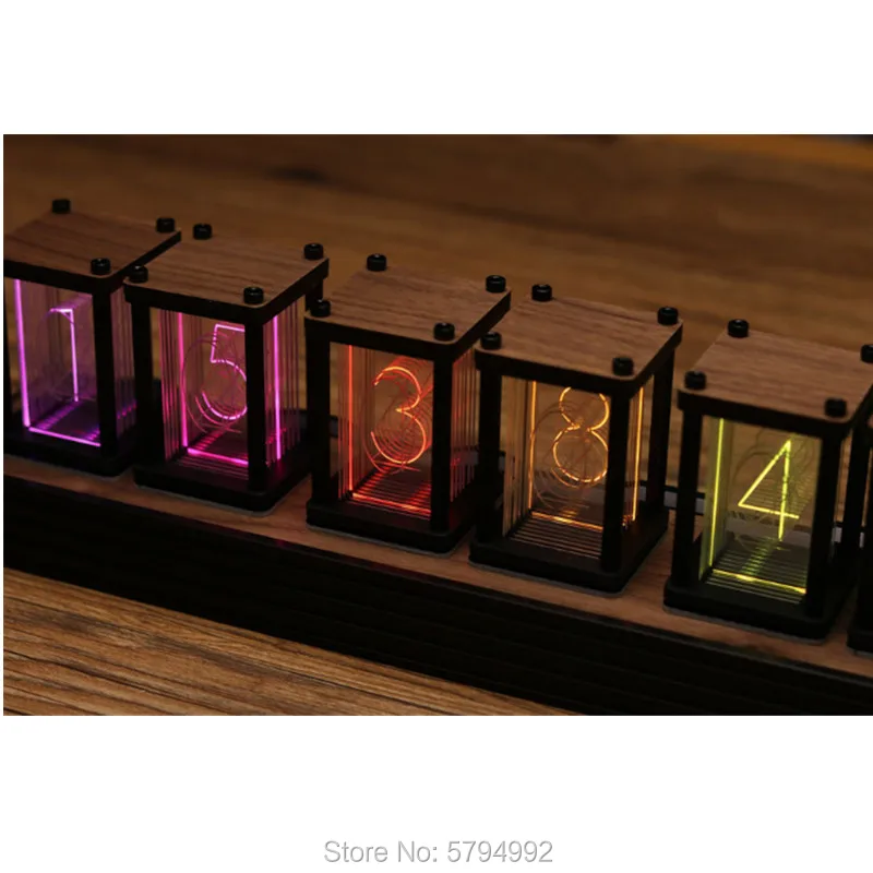 RGB псевдо светящиеся трубчатые часы DIY kit светодиодный рабочий стол креативное