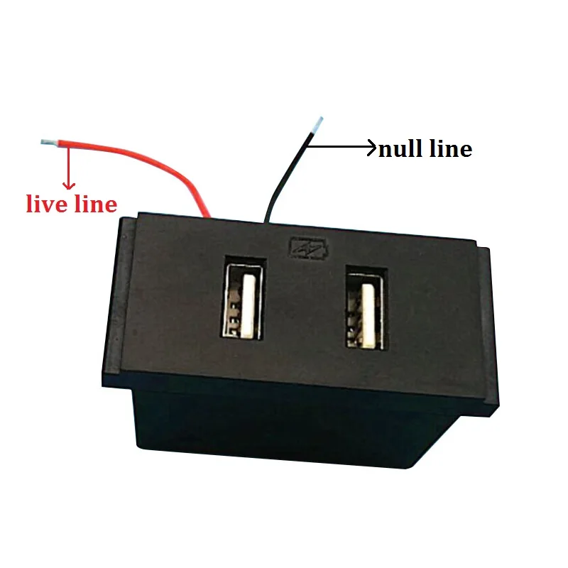 Настольная розетка 5 в 2 1 а с двумя USB портами модуль зарядного устройства