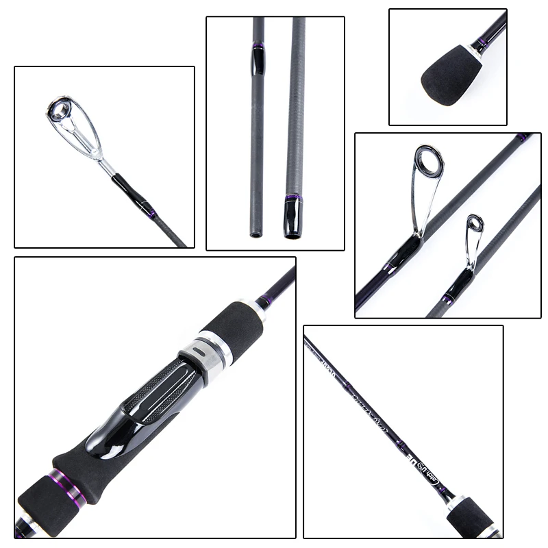 2-секционная Ультралегкая удочка для спиннинга из углеродного волокна удочки