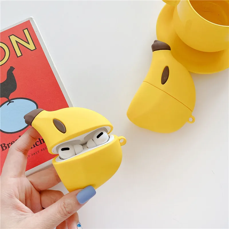Чехол для AirPods Pro с милыми мультяшными фруктами Персиком авокадо беспроводные