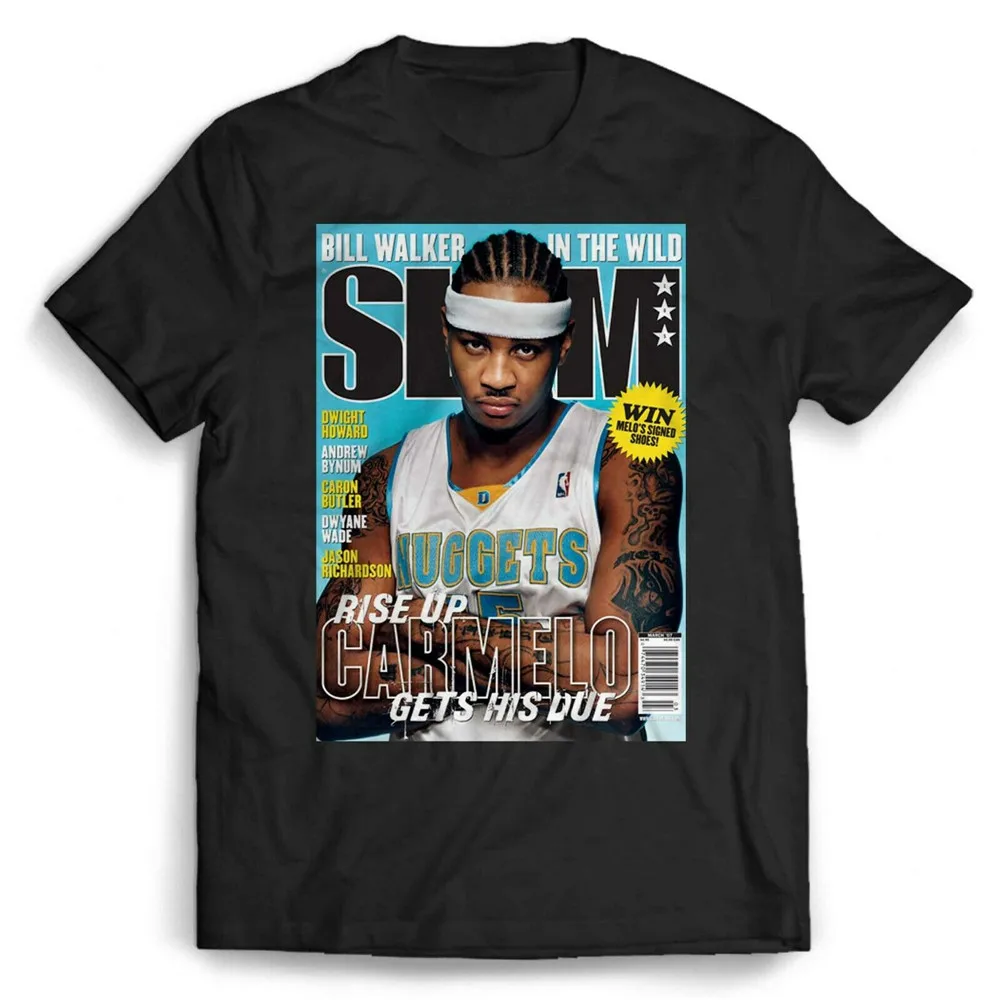 Carmelo Anthony Slam Cover футболка для мужчин и женщин Harajuku забавная футболка|Мужские