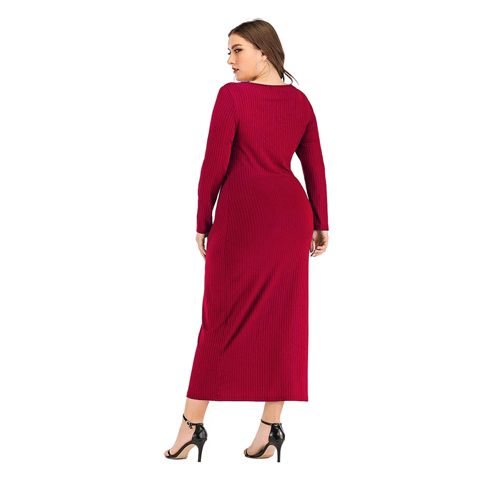 Трикотажное мусульманское платье абайя Дубай Турция мусульманская модная