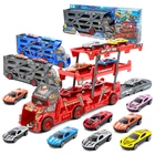 Детский грузовой автомобиль, 6 шт., трехслойный складной вагон, катапульта