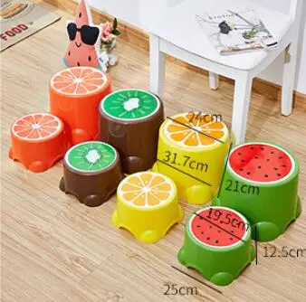 Креативный детский табурет с фруктами скамья для детского сада пластиковый стул