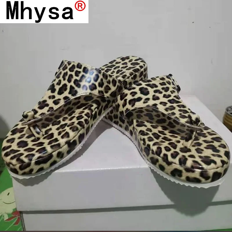 

Women's Shoes Casual Slippers Leopard Print Flip Flops Beach Shoes Summer Women's Snake Print Sandals Solid Color Platform Shoes