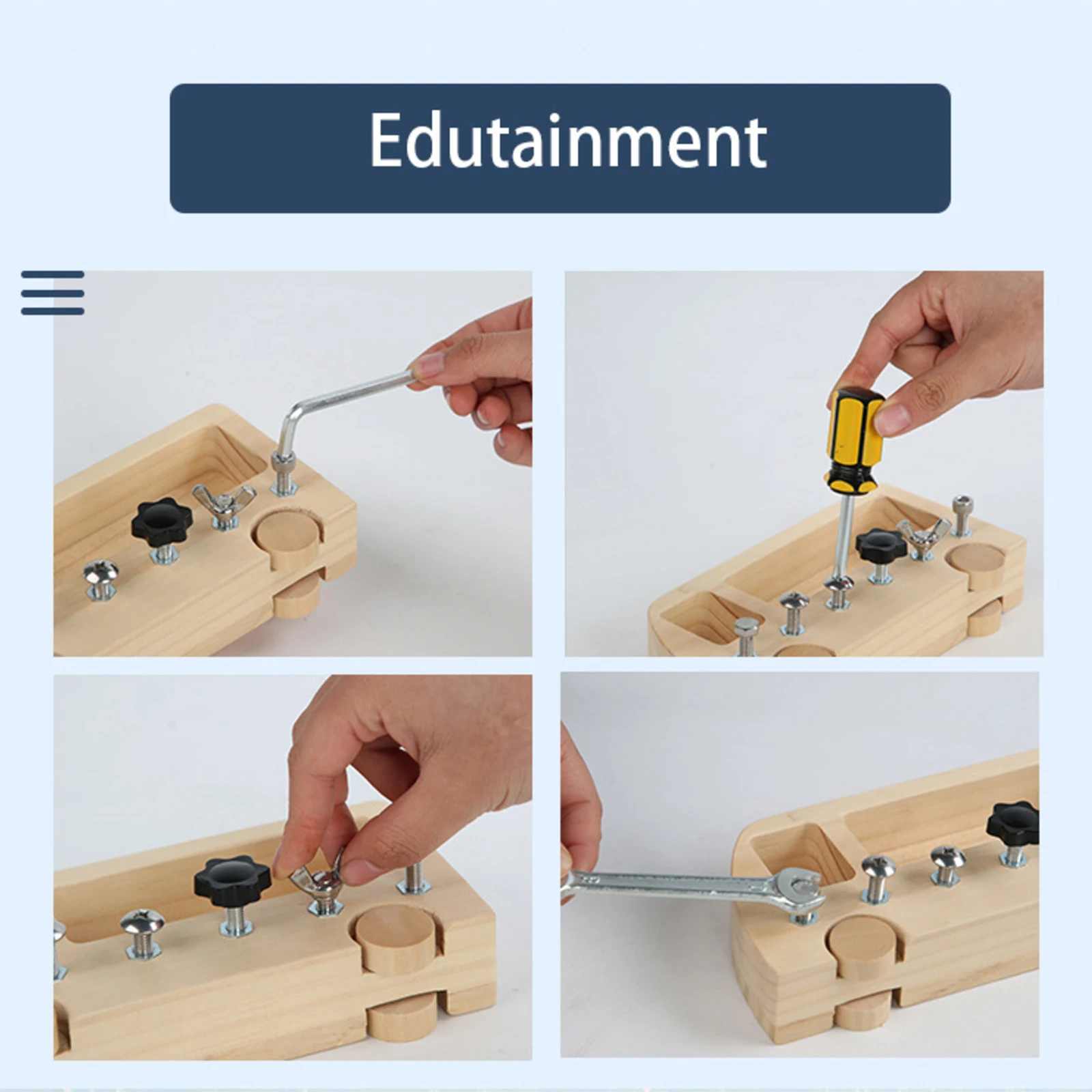 

Busy Bus Montessori Education Toys Children Learn to Twist Screws Nuts Workbench Tools Daily Life Teaching Aids For Toddlers