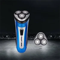 men electric shaver triple 3d floating blade beard trimmer machine professional electric razor facial hair trimmer face care 0