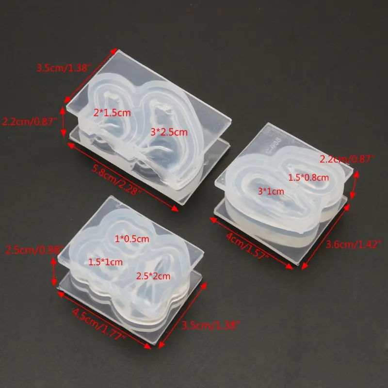 Милый мини размер 3D ПЭТ свинья Золотая рыбка силиконовая форма формы для