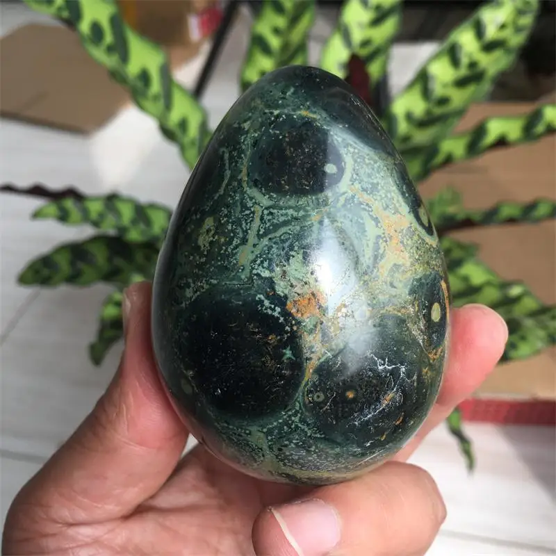 

Natural Peacock Eye Stone Egg Malachite Crystal Gem Massage Crystal Reiki Heals Chakra Stone