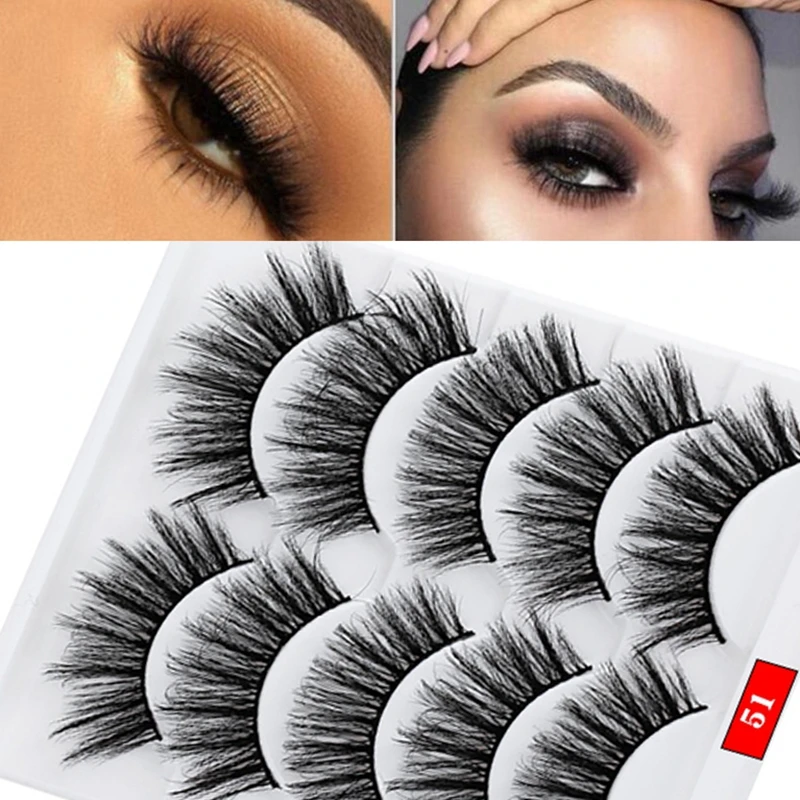 

AY 5 Pair Makeup Beauty lashes 3D Mink lashes 2020 New Women Makeup Beauty TooLs Mink Eyelashes Wholesale Vendors Wholesale