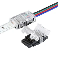 5pcslot 2pin 3pin 4pin 5pin quick connection cable clamp use terminals for led strip for single rgb color to wire connector