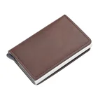 Держатель для кредитных карт для мужчин и женщин, металлический RFID винтажный Алюминиевый футляр Crazy Horse из искусственной кожи, модный кошелек для карт