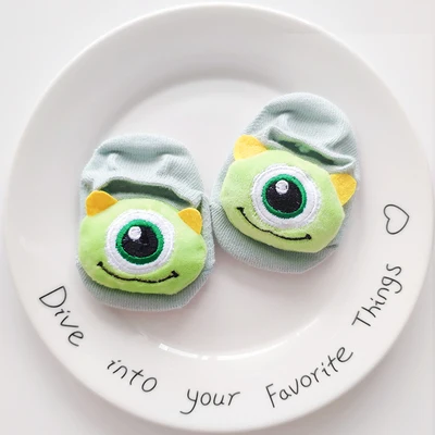 monster sock Детские носки с объемным рисунком для детей от 0 до 12 месяцев хлопковые нескользящие носки для маленьких девочек Skarpetki kids Niemowlak calcetines monster, носки для новорожденных мальчиков - Цвет: monster sock