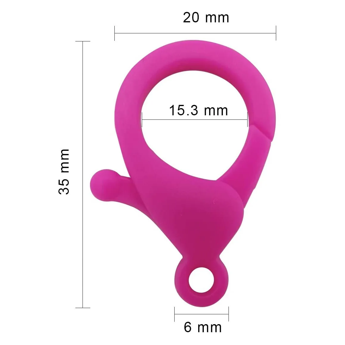 

10pcs Chain for Bags Multicolor Plastic Lobster Trigger Clasps Purse Key Ring Hook Finding Keychain Diy Bag Accessories 35x20mm