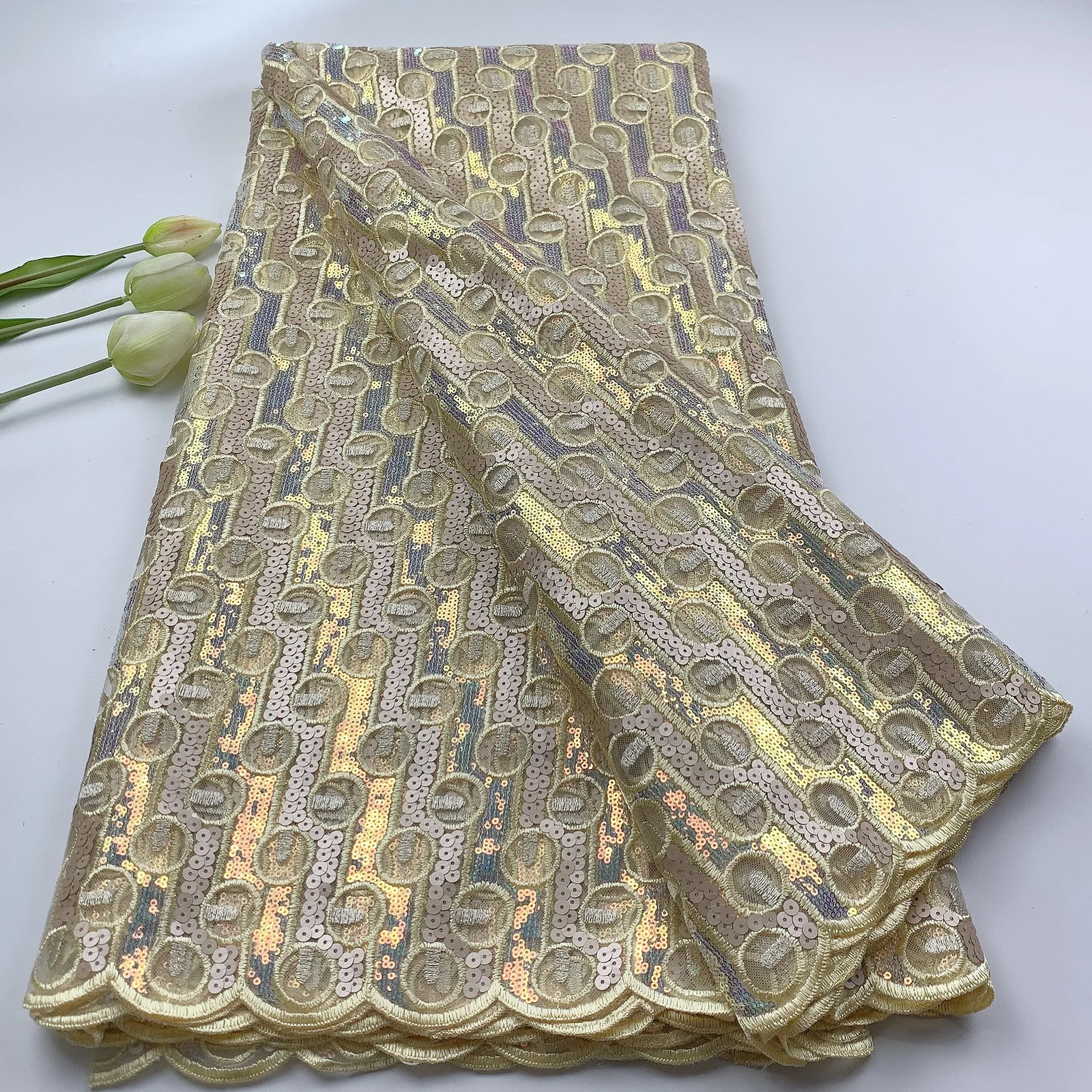 

African lace perfect quality embroidery gauze fabrics sequins glitter asoebi DIY dresses French lace elegant tulle laces fabrics