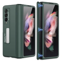 case for samsung galaxy z fold 3 fold3 5g hinge magnetic adsorption phone cover ultra slim foldable kickstand hard plastic cases