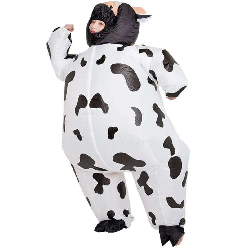 

Cute Cartoon Cow Halloween Adult Cosplay Inflatable Suit Festive Party Clothing Set Carnival Party Event Funny Costumes Outdoor