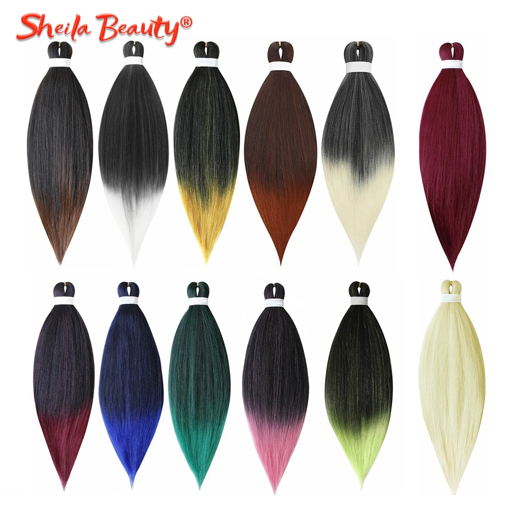 Большие синтетические косы с эффектом деграде (переход от темного к светлому)